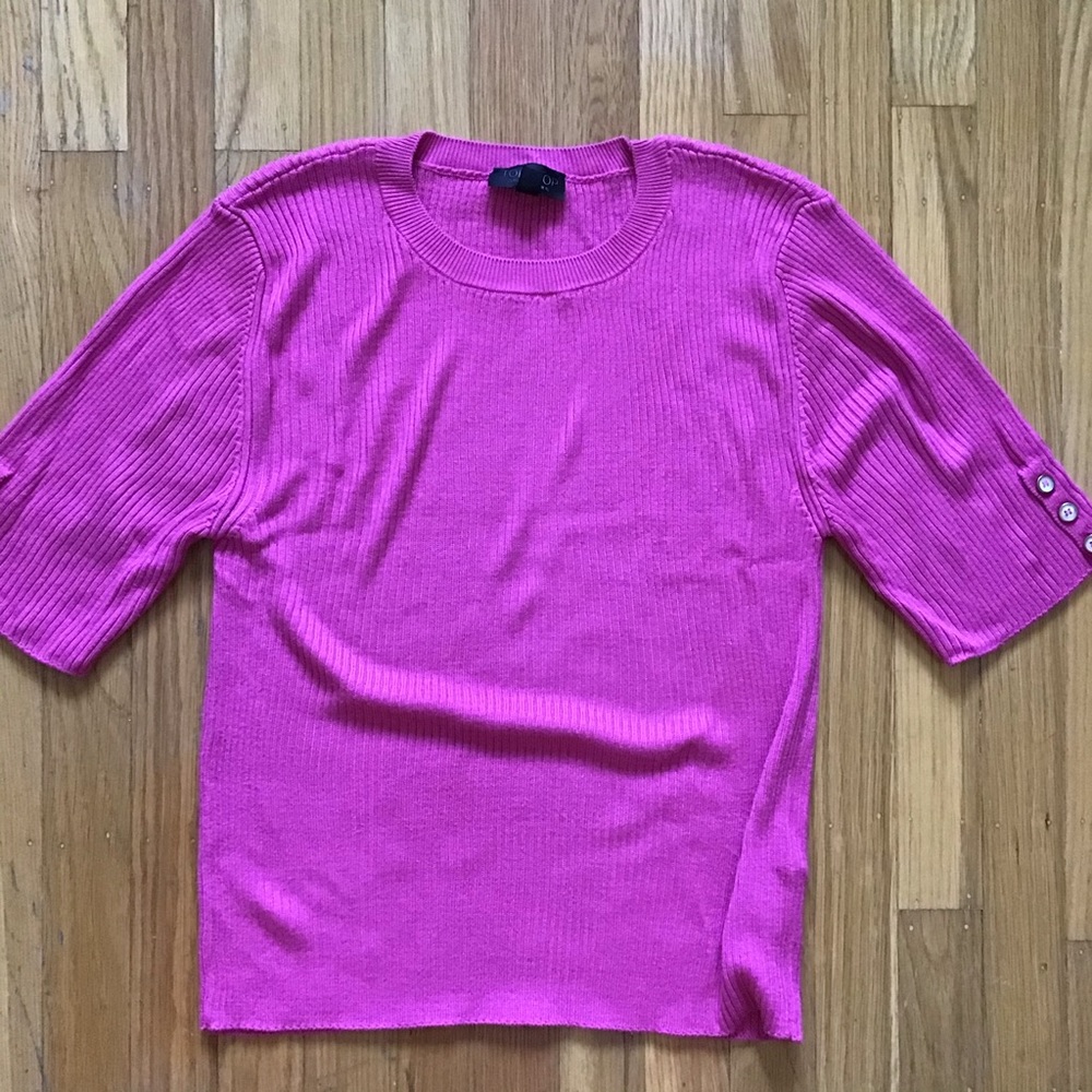 TopShop Pink ribbed Knit top 12